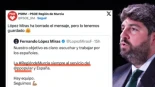 Alt-López Miras publica un tuit diciendo que la Región de Murcia está "siempre al servicio del PP" y después lo borra: "¡Ay el subconsciente!"