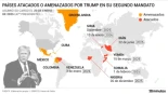 Alt-Todos los países que ha atacado Donald Trump en su segundo mandato y los que están bajo amenaza