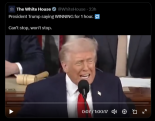 Alt-La Casa Blanca publica un tweet de Donald Trump diciendo "winning" (ganando) en loop durante 1 hora
