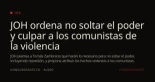 Alt-Hondurasgate - JOH ordena no soltar el poder y culpar a los comunistas de la violencia