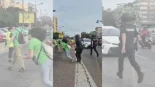 Alt-Brutal agresión de un policía nacional a una profesora frente a la Conselleria de Educación