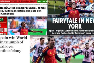 Alt-Provocador titular de The Telegraph: España gana el Mundial en un triunfo sobre la vileza argentina