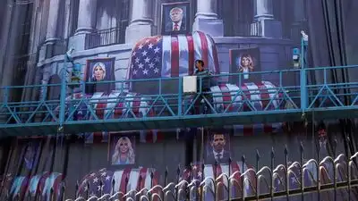 Alt-Irán exhibe valla publicitaria con Trump y su familia en ataúdes