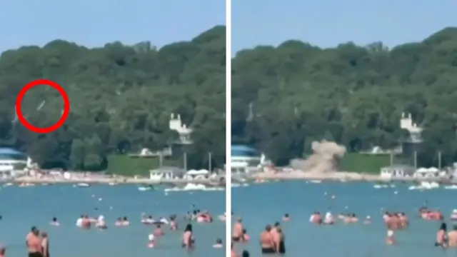 Dron ucraniano explota en playa rusa: 7 muertos y 40 heridos
