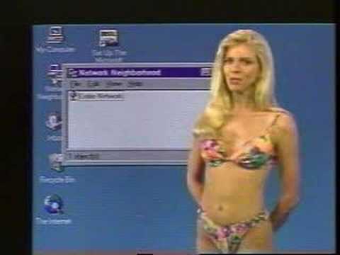 Aprender Windows 95 con la sexy Greta: tutoriales en vídeo