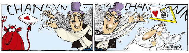 Homenajes a Juan Tamariz en el humor gráfico de prensa
