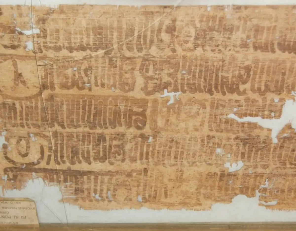 Papiros sin descifrar hallados en la tapa de un códice del siglo VIII