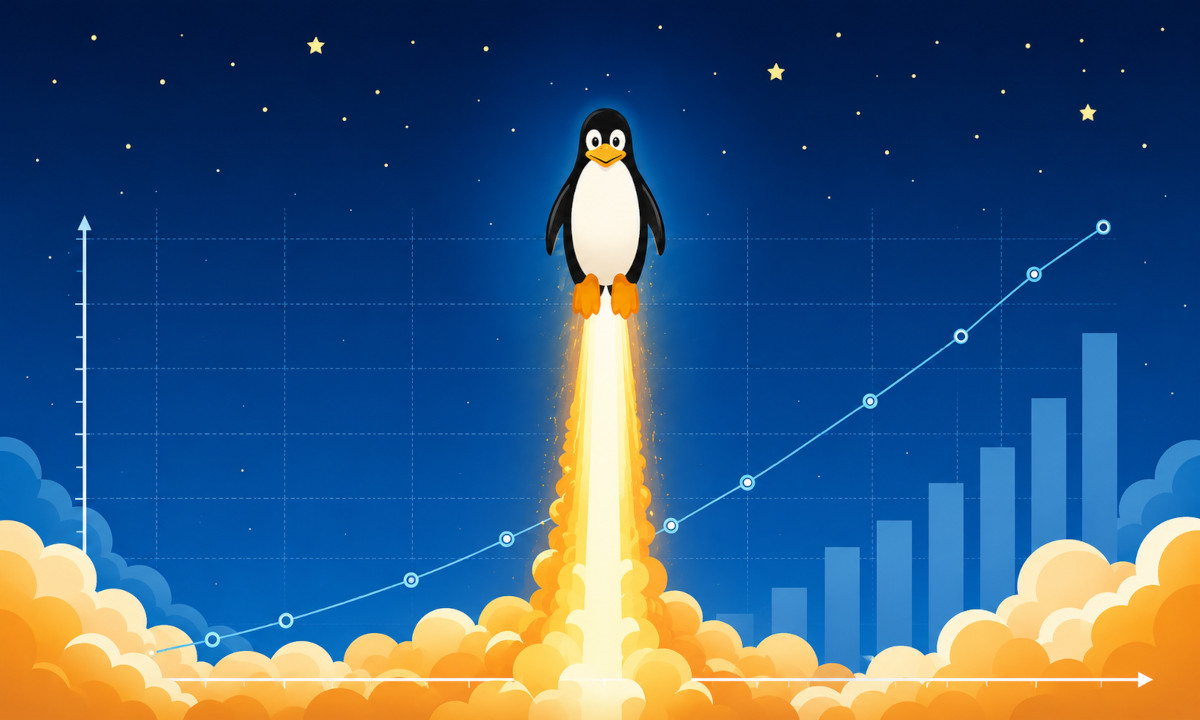 Linux alcanza el 8,88% de cuota de mercado en PC, según StatCounter
