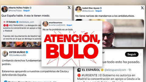 La trola de la prohibición de la concentración por Ceuta difundida por Ayuso y Feijóo