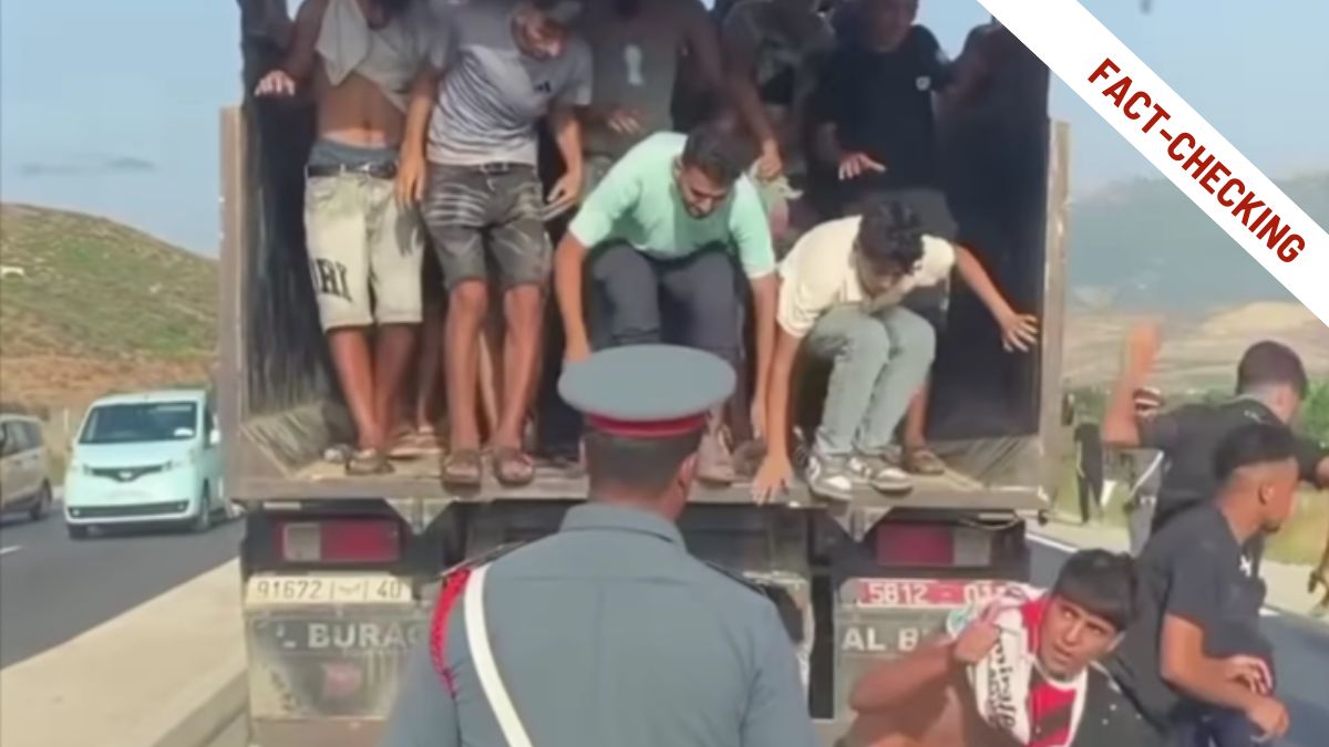 Geolocalización desmiente que camión con migrantes estuviera cerca de Ceuta