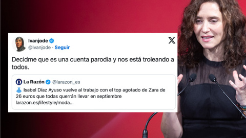Críticas en redes a 'La Razón' por el top de 26 euros de Ayuso