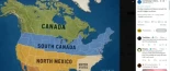 Irán se burla de Trump con mapa que divide EE.UU. entre Canadá y México