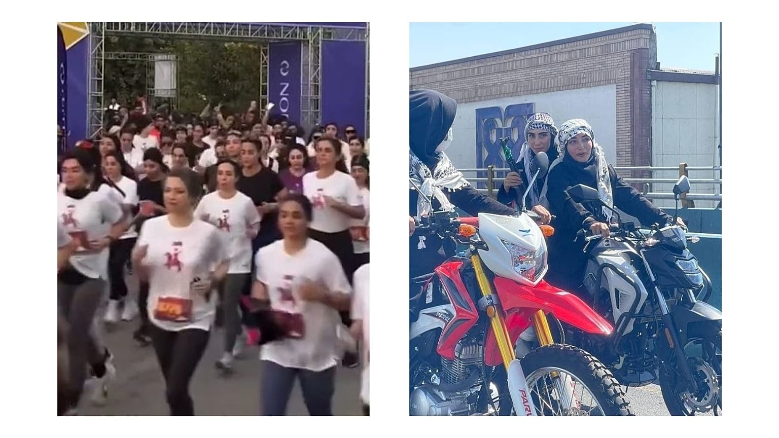 Teherán: maratón sin velo frente al desfile militar del régimen