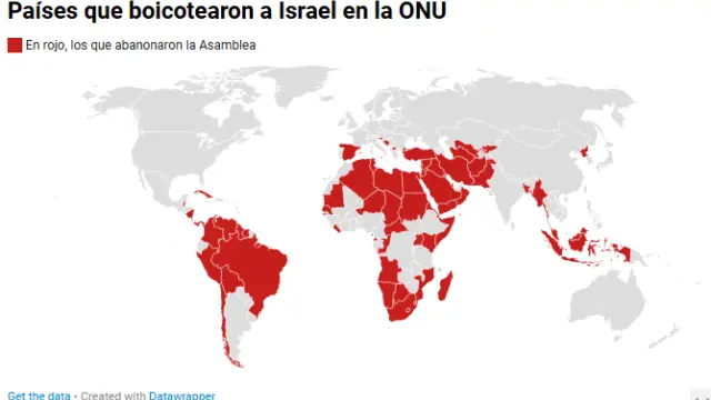 España lidera el boicot a Netanyahu en la ONU: 76 países se ausentan