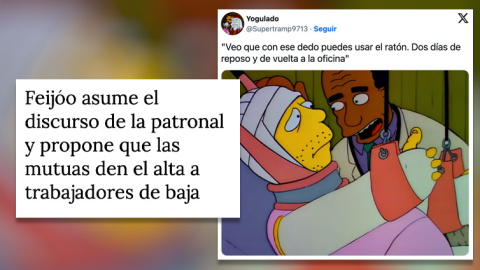 Feijóo y las mutuas: indignación por dar altas médicas