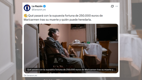 La Razón difunde un bulo sobre la falsa fortuna de Maricarmen y desata la indignación