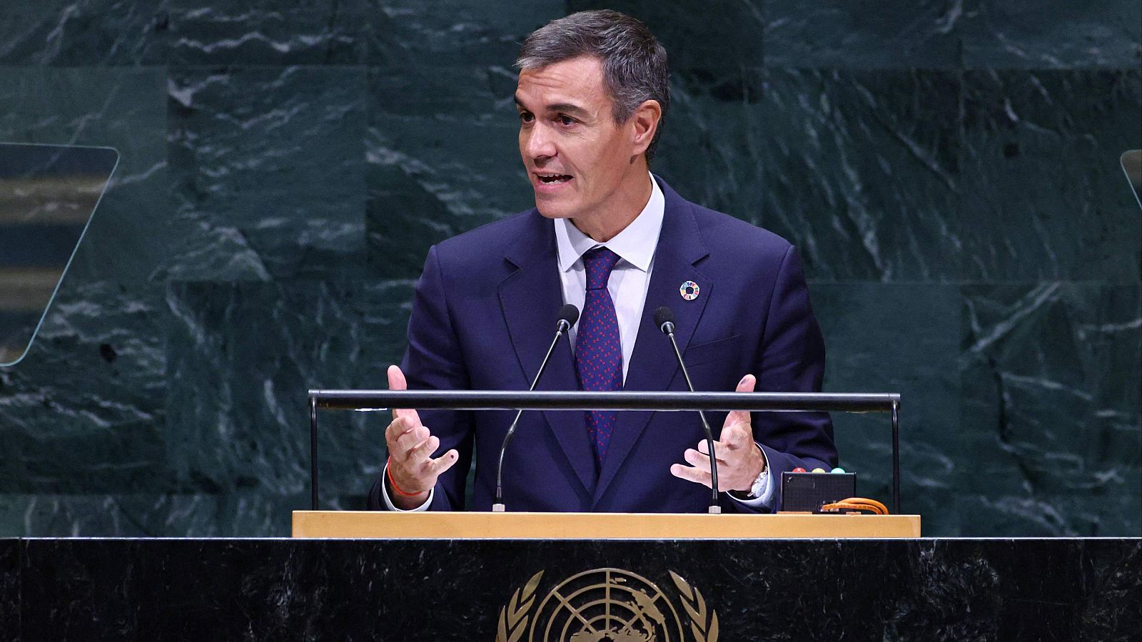 Sánchez arremete contra líderes "egoístas" en la ONU