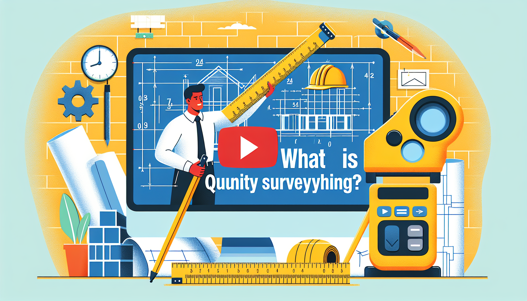 Quantity Surveyor Working on Construction Plans