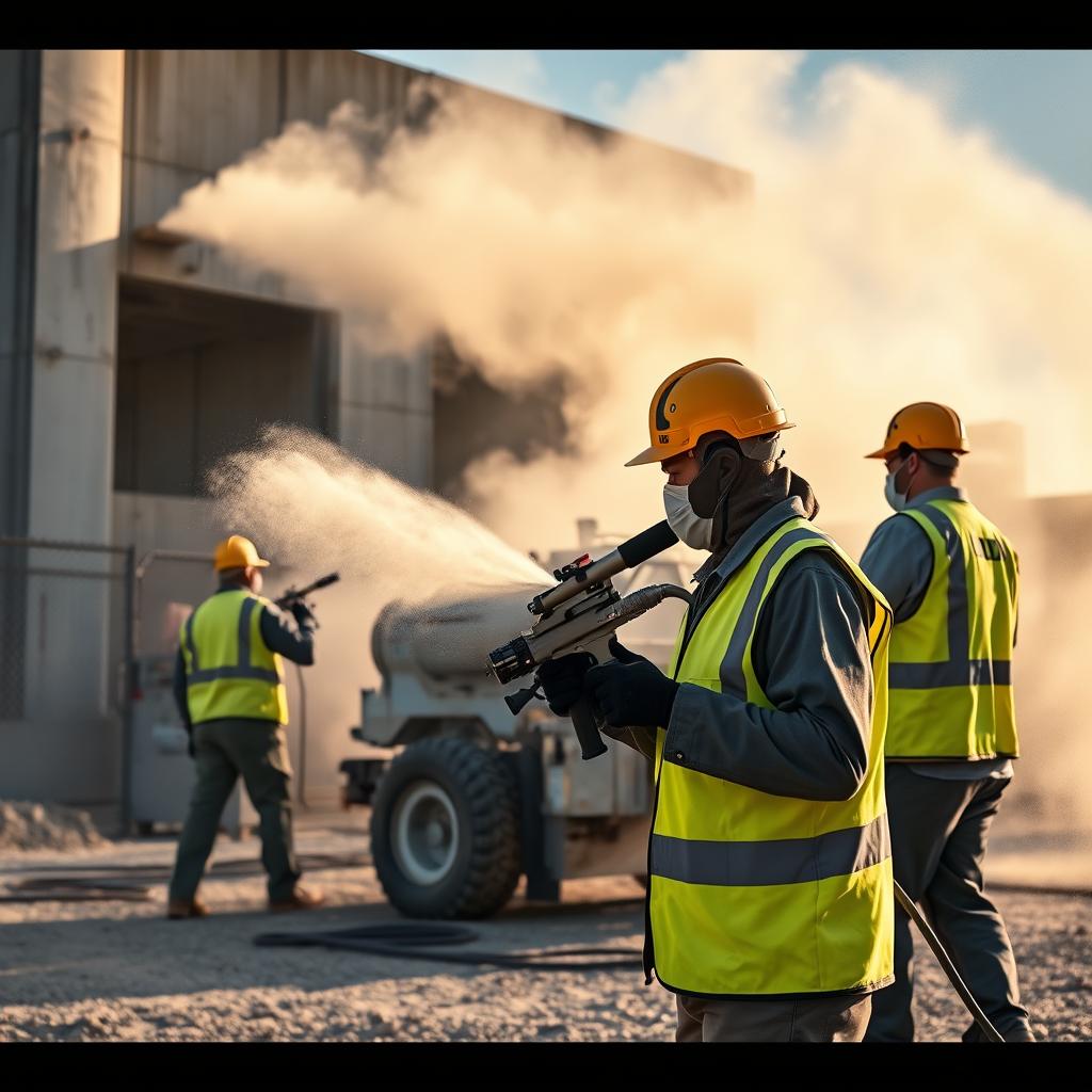 Guniting in construction