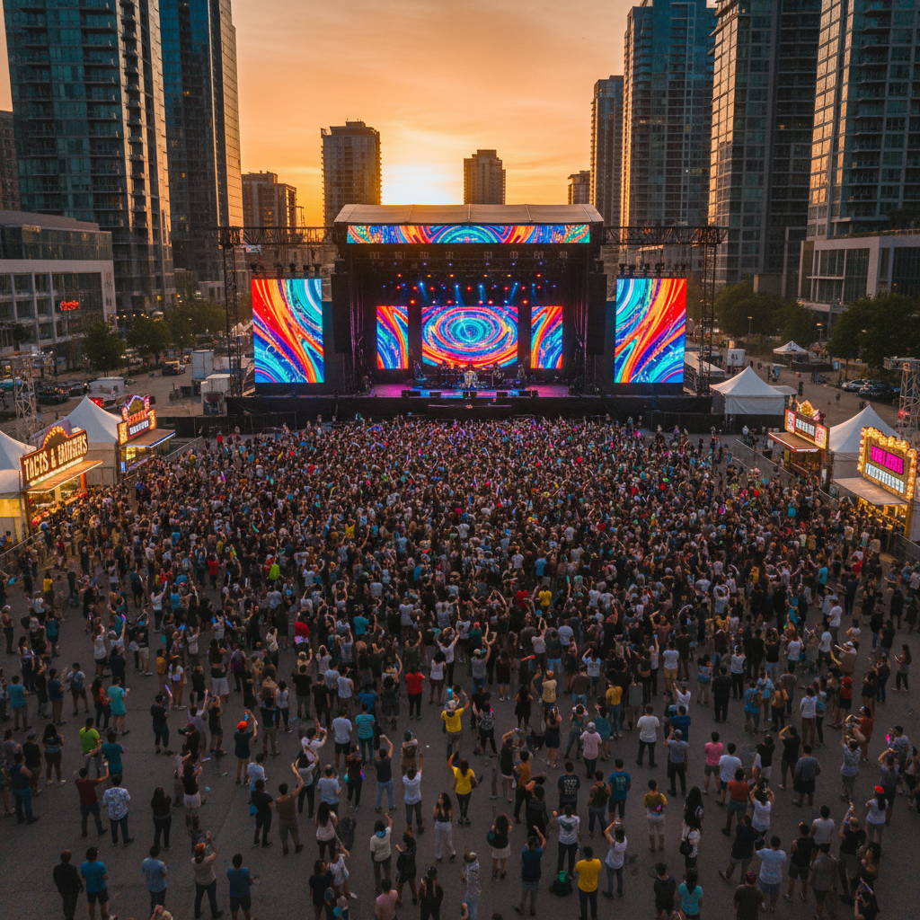 Rolling Loud 2026 Festival Scene with Crowd and Stage