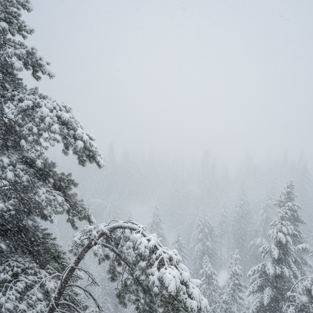 Detailed weather forecast snow storm visualization