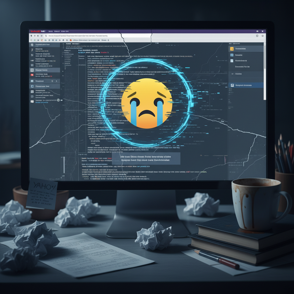 Yahoo Mail service status check illustration