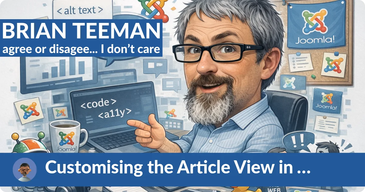 Customising the Article View in Joomla