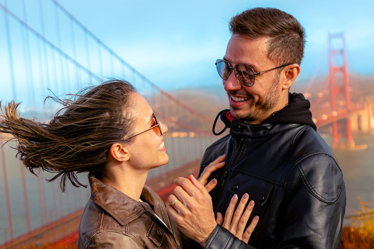 Couple at Golden Gate