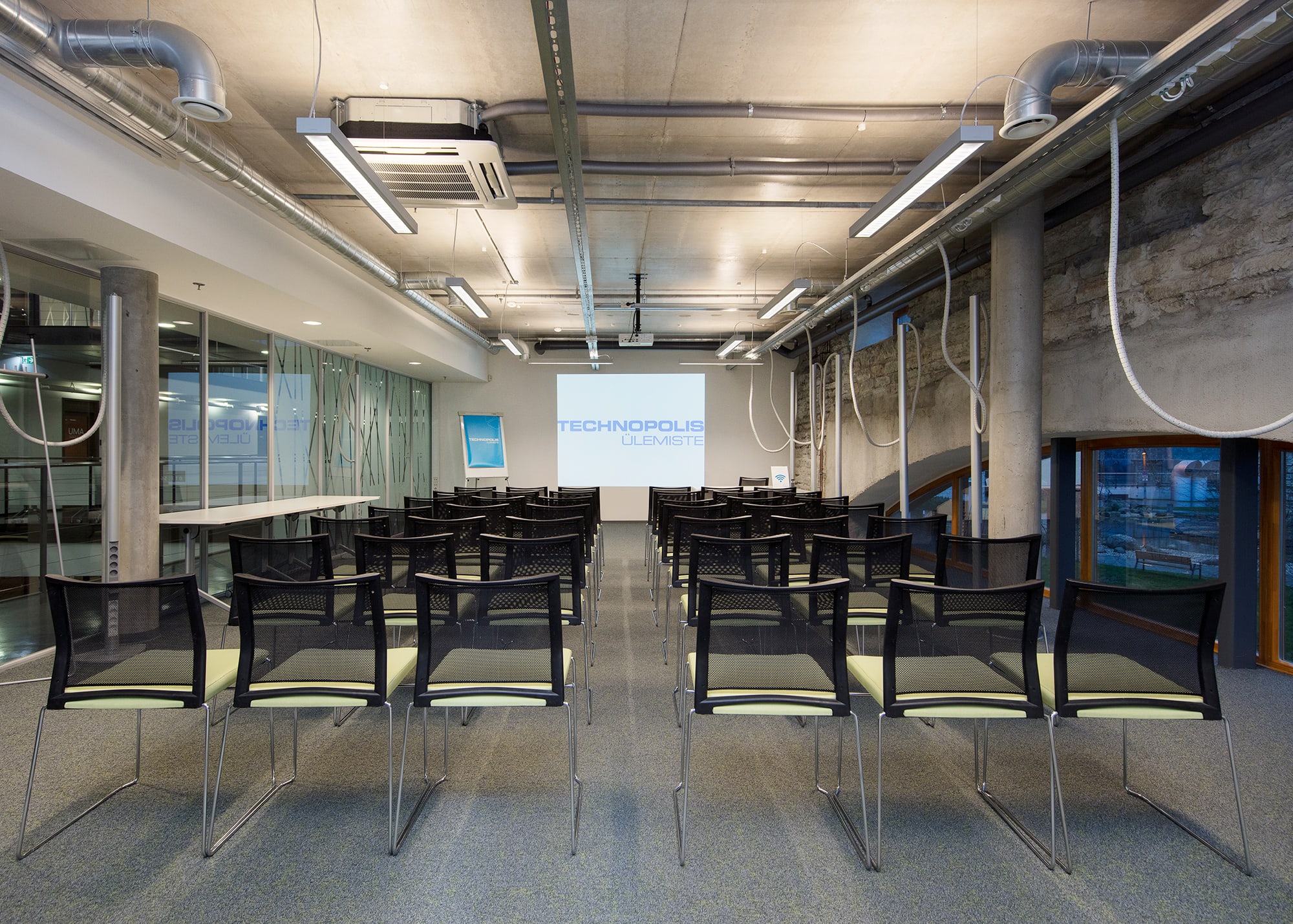 Seminar room for 60 persons on the 2nd floor of Zapp building. The room is equipped with projector, free Wireless WLAN, whiteboard, and flipchart.