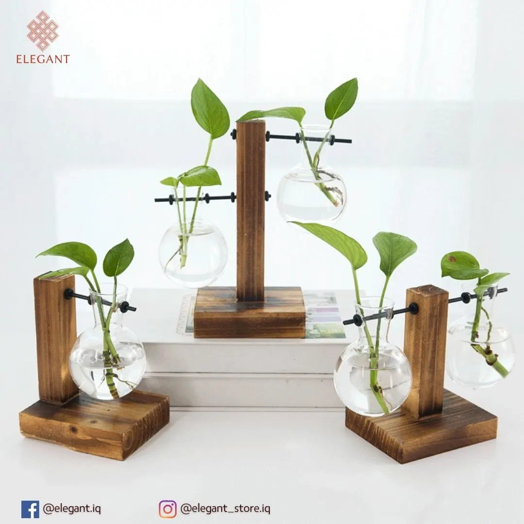 دوارق بستاندات خشب طبيعي شكل عمودي