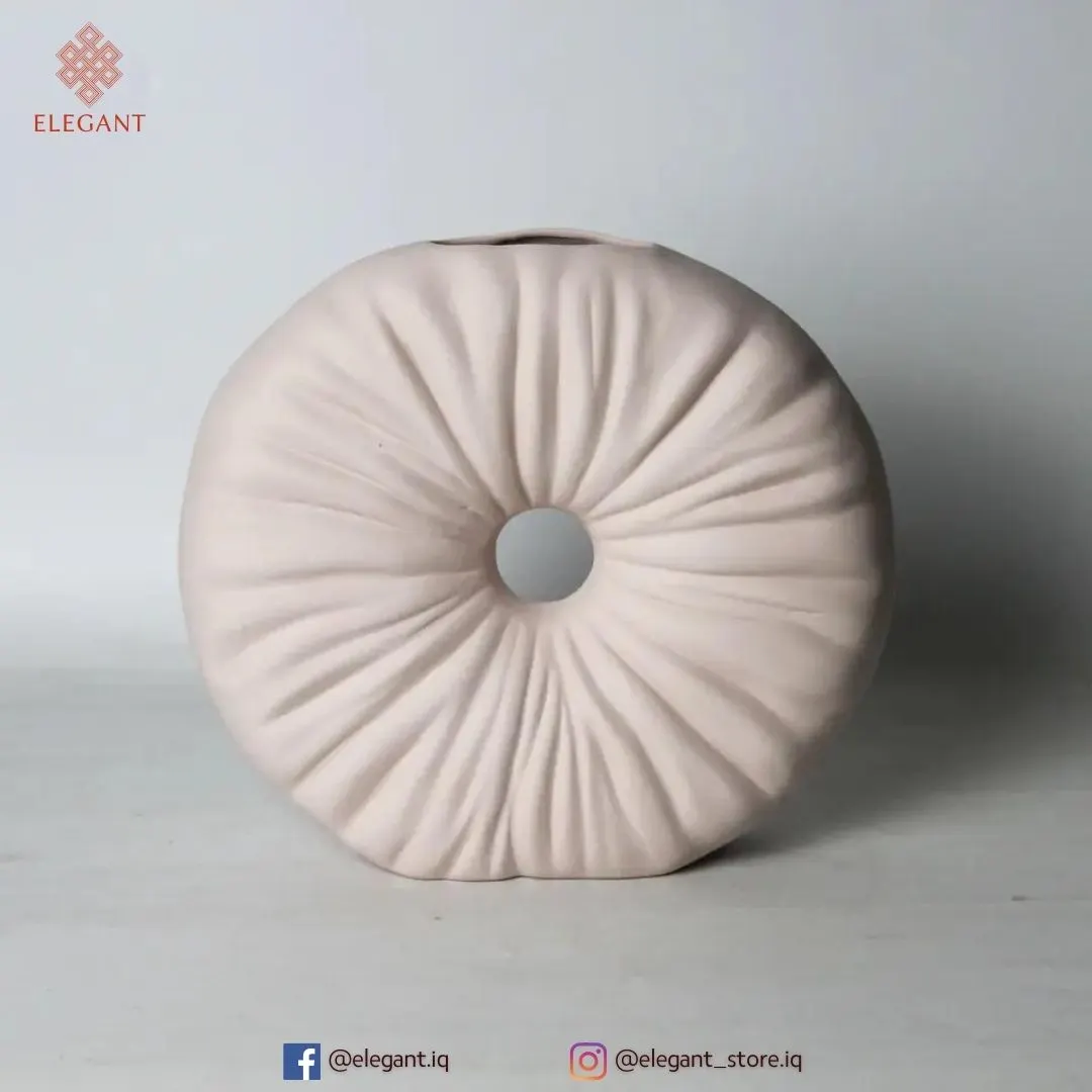 مزهرية سيراميك شكل دونات