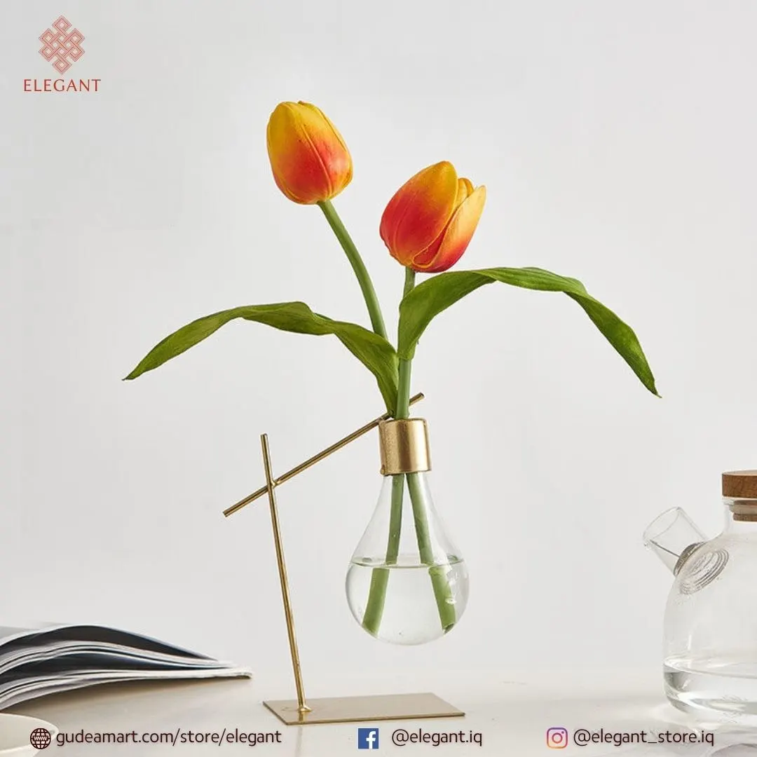 دورق كلوب بلاستك ستاند معدن ذهبي
