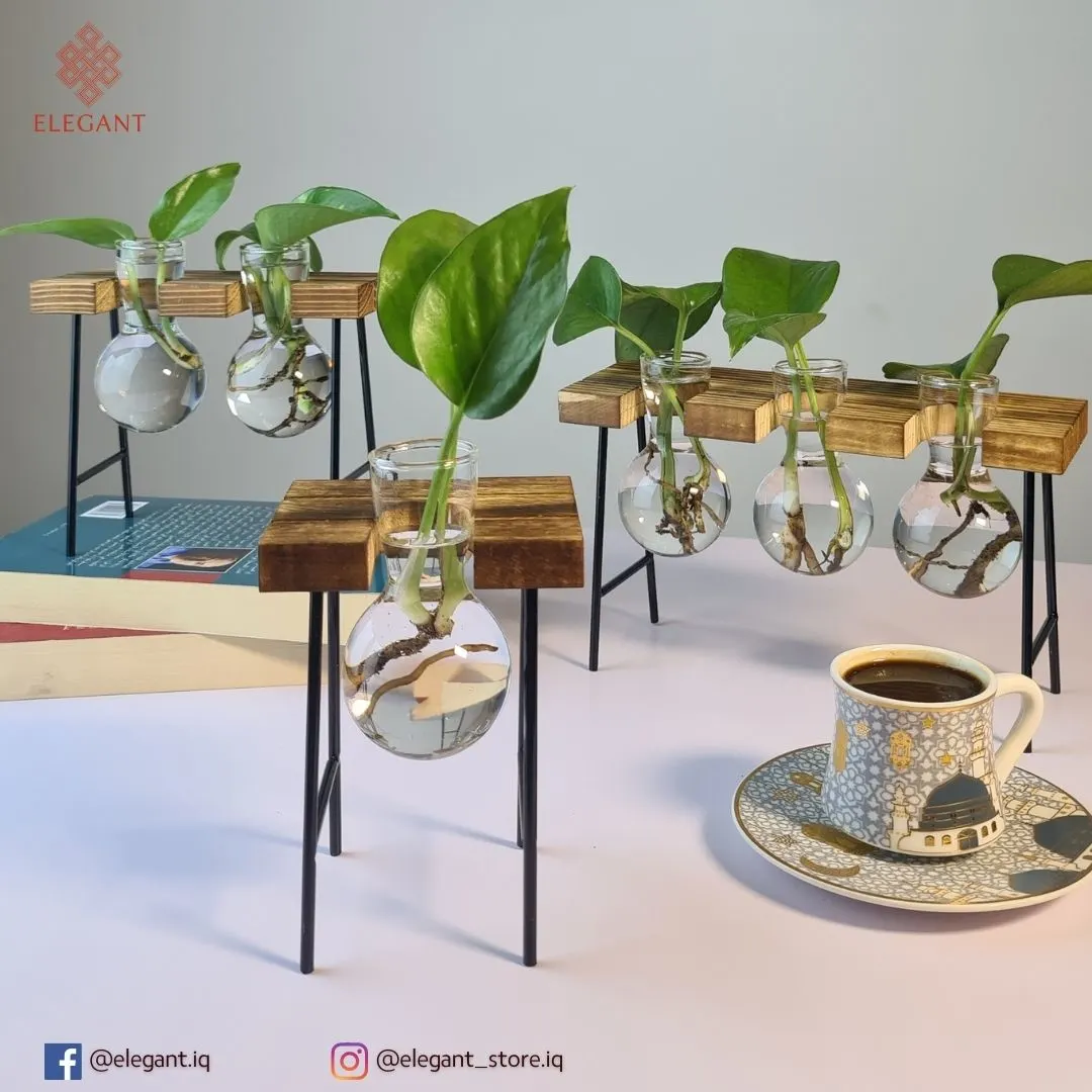 دوارق بستاندات خشب طبيعي شكل فلات