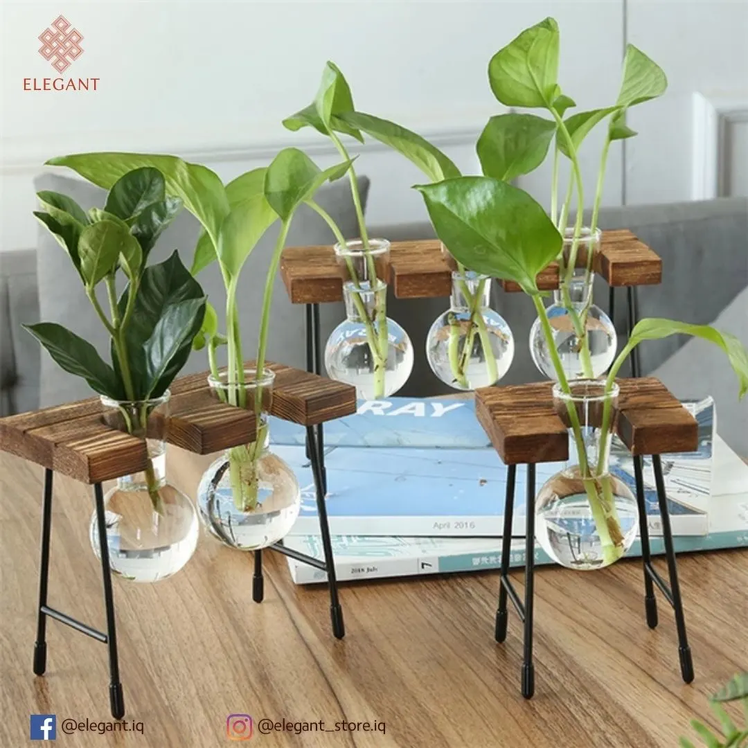 دوارق بستاندات خشب طبيعي شكل فلات