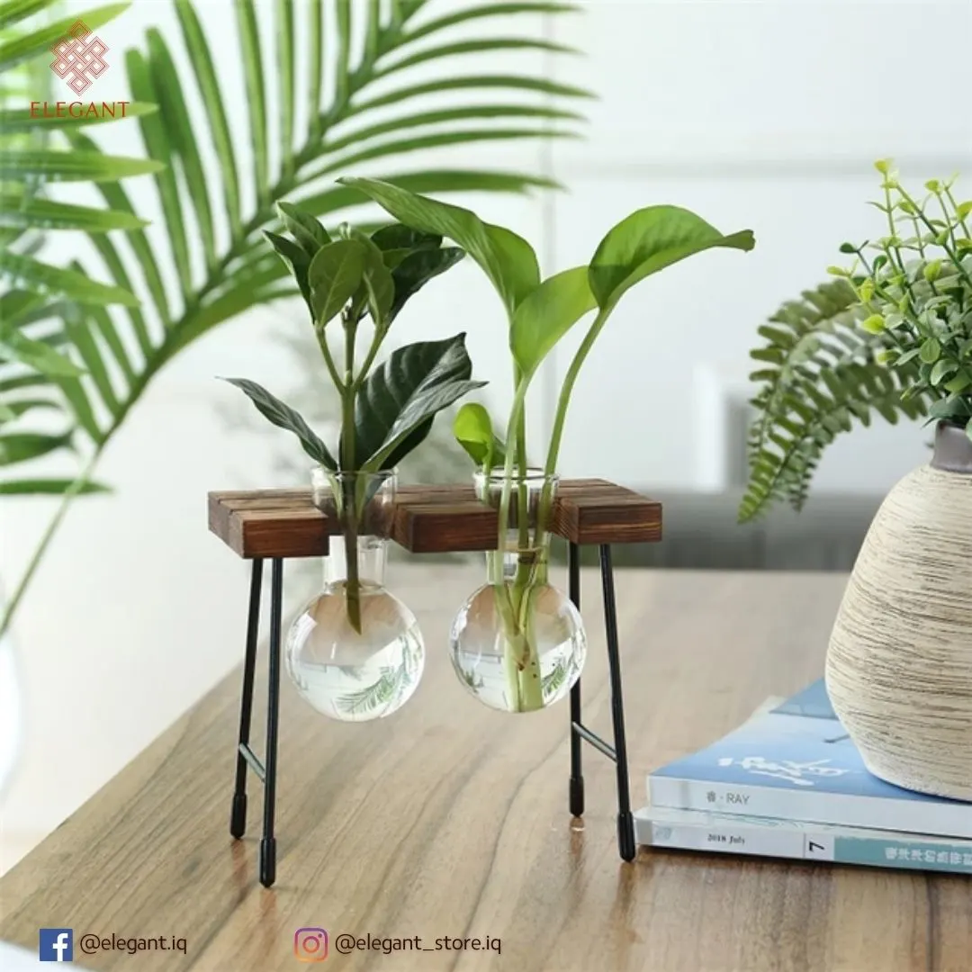 دوارق بستاندات خشب طبيعي شكل فلات 6