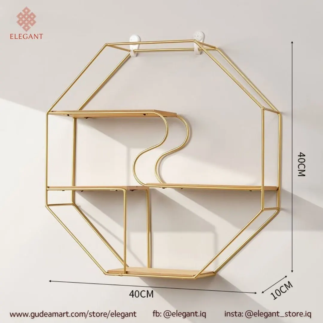 رف مضلع ثماني إطار حديد 5