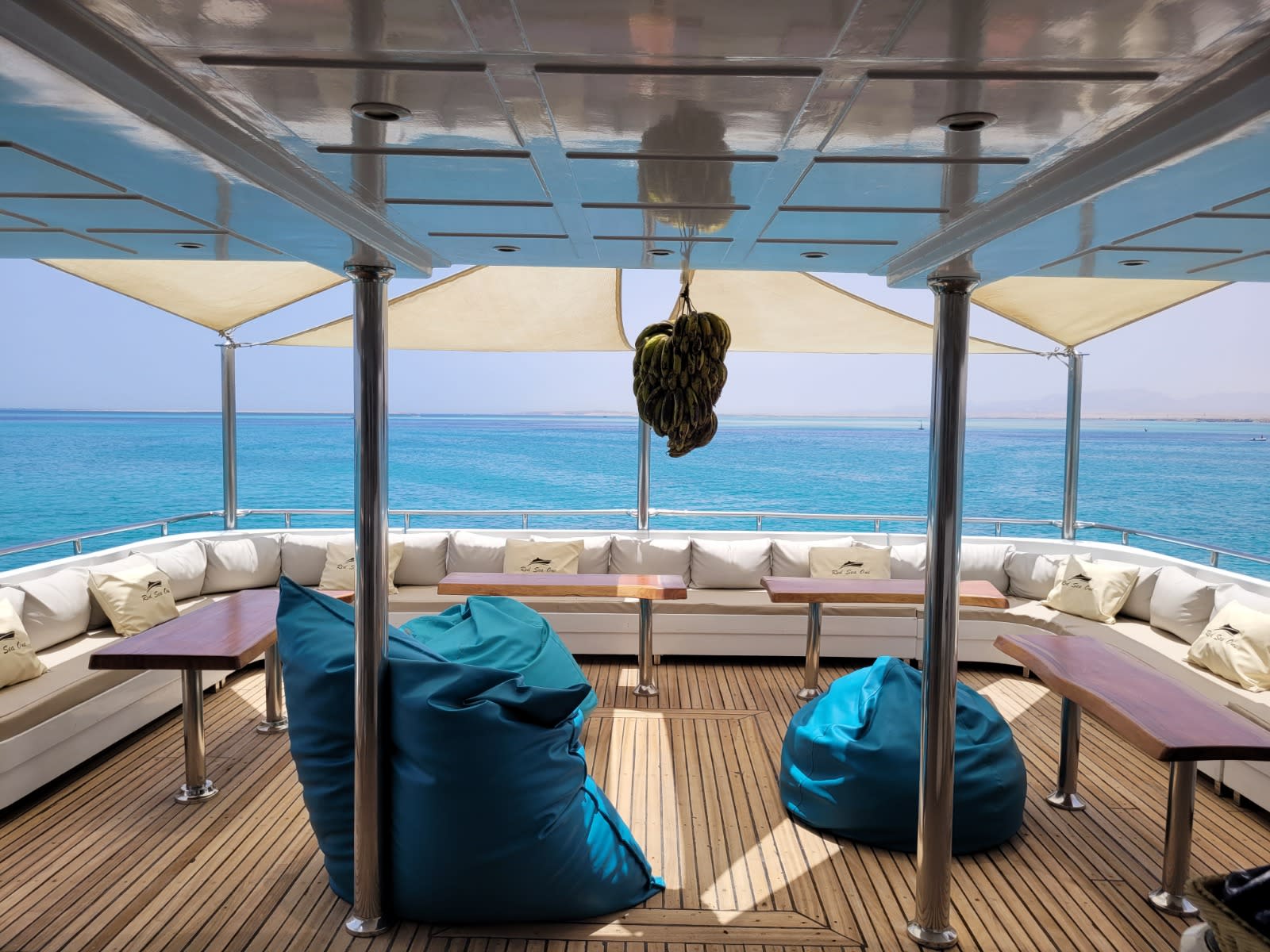 Sun deck on the liveaboard