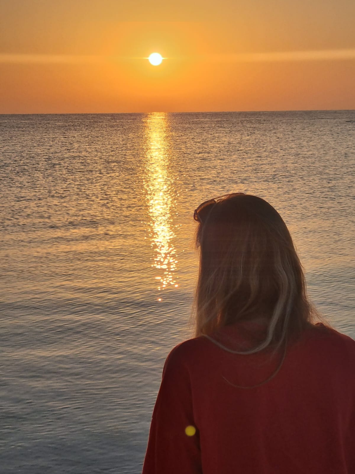 Sunrise yoga on the sun deck