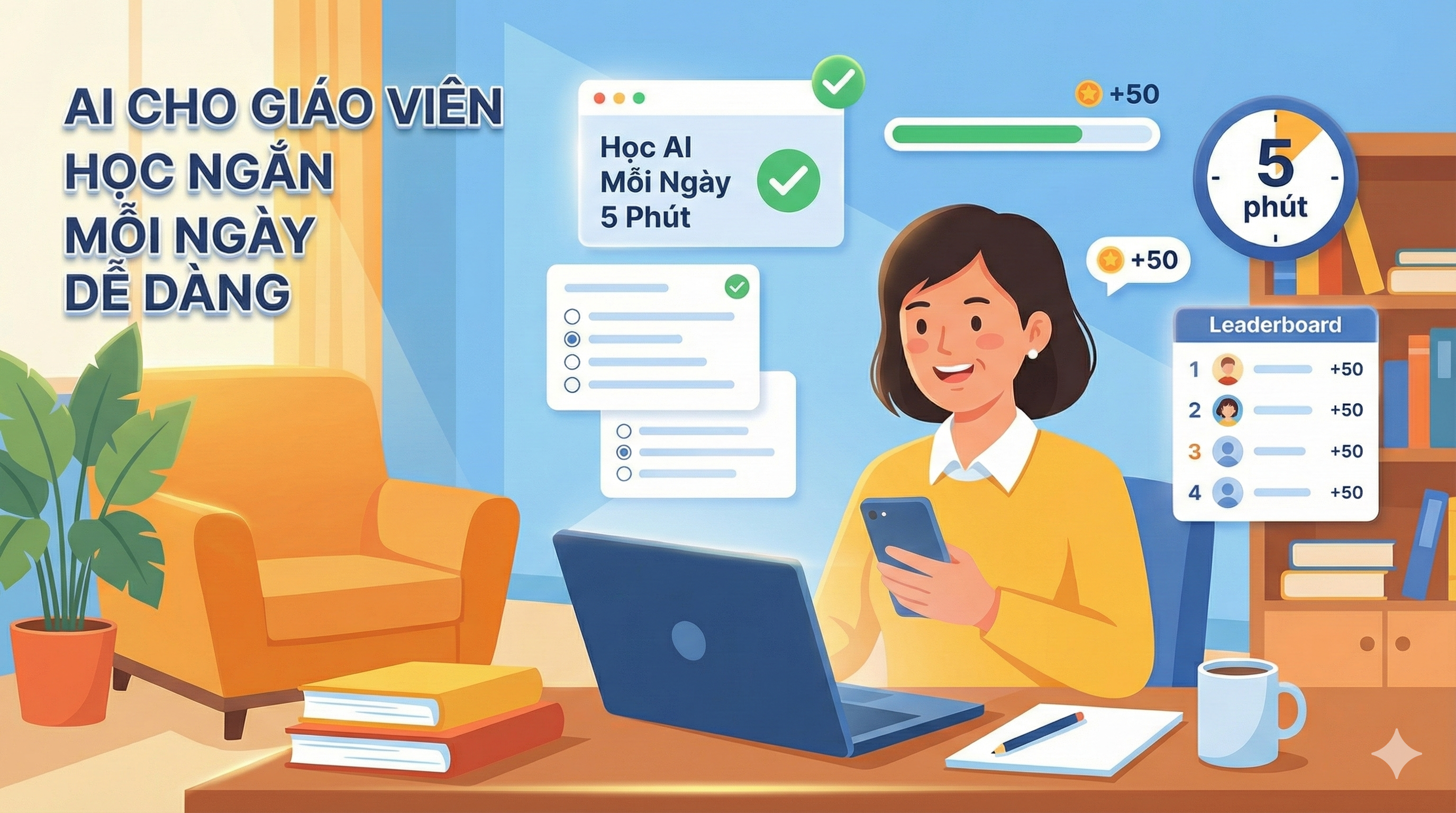 5 phút mỗi ngày – Hiểu AI, dạy học hiệu quả hơn