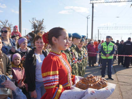 Ретропоезд «Победа» встретили в Шилке