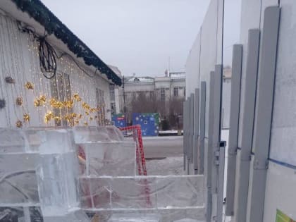 Двое взрослых вандалов «вырубили» ледовый лес на площади Читы