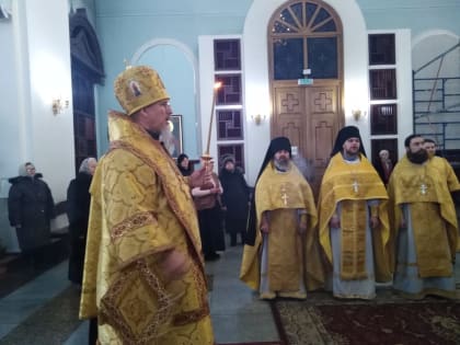 Божественная литургия в Казанском кафедральном соборе 12 февраля