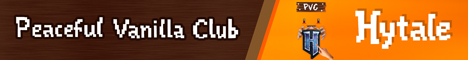 Peaceful Vanilla Club Hytale banner