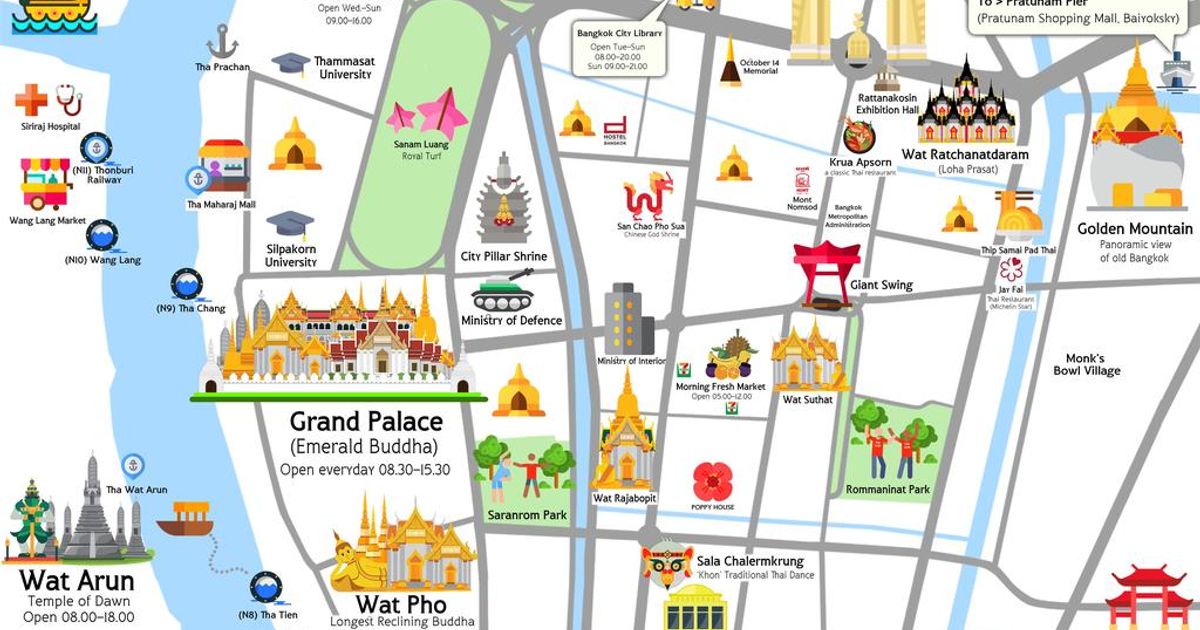 Old Town Bangkok Map