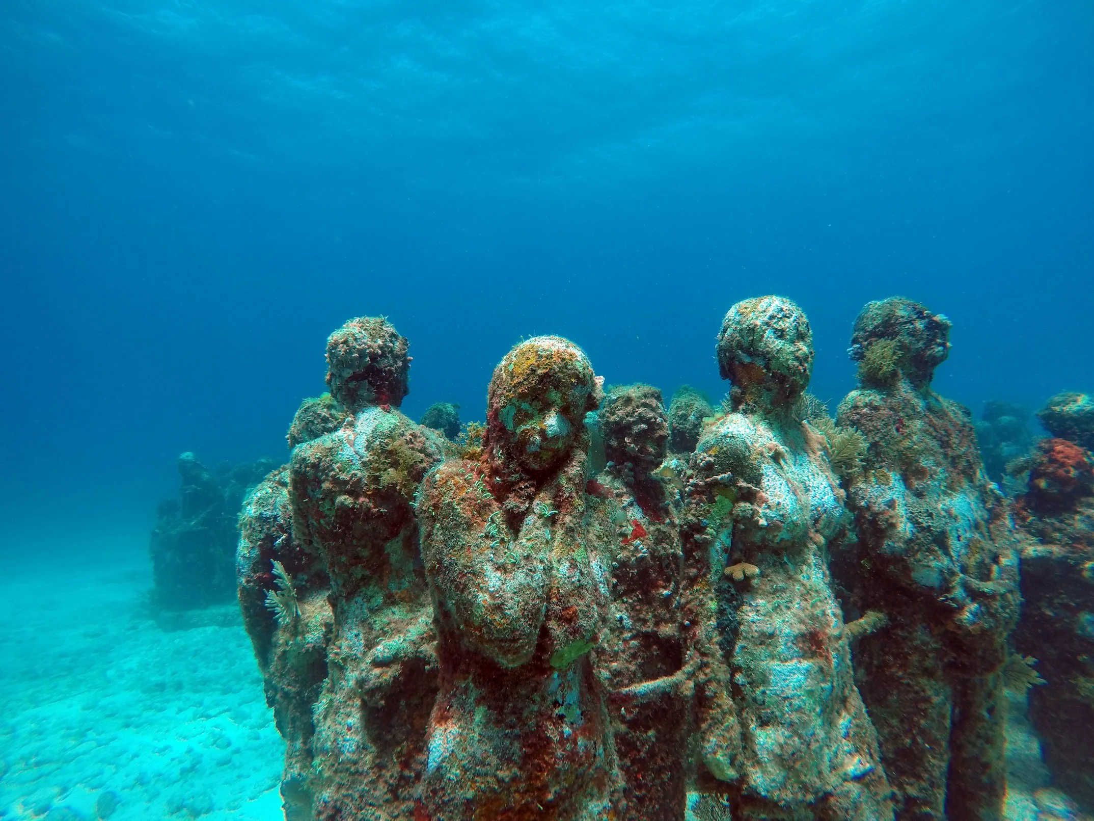 A sculpture of from the underwater museum