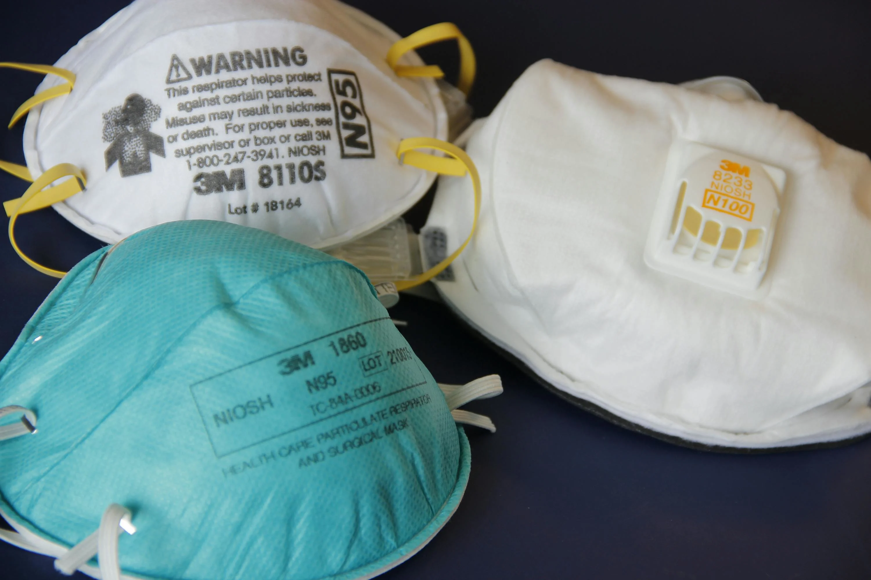 Assorted N95 and surgical masks for respiratory protection against harmful particles. More info Share