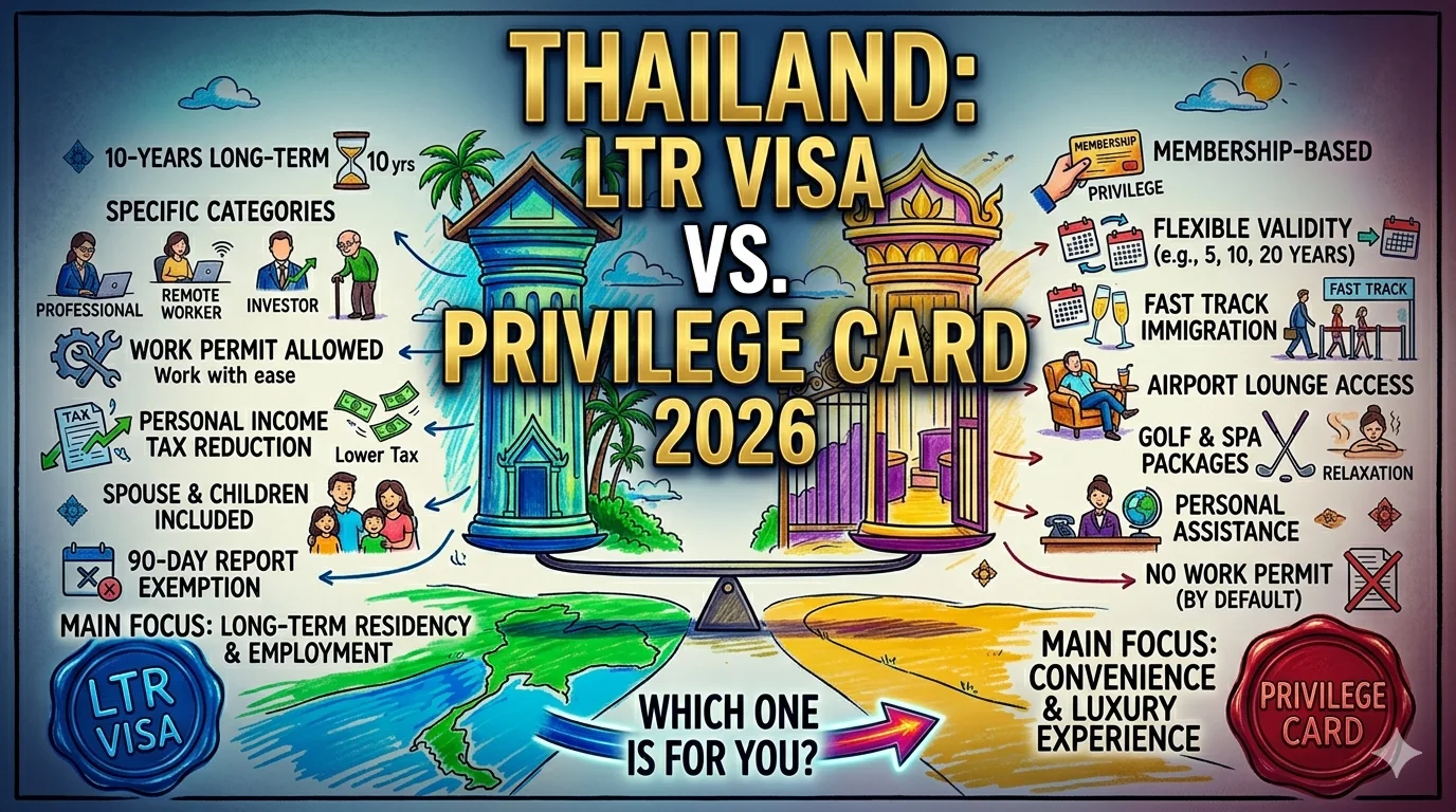 Thailand LTR Visa vs Privilege Card 2026: The Practical Comparison