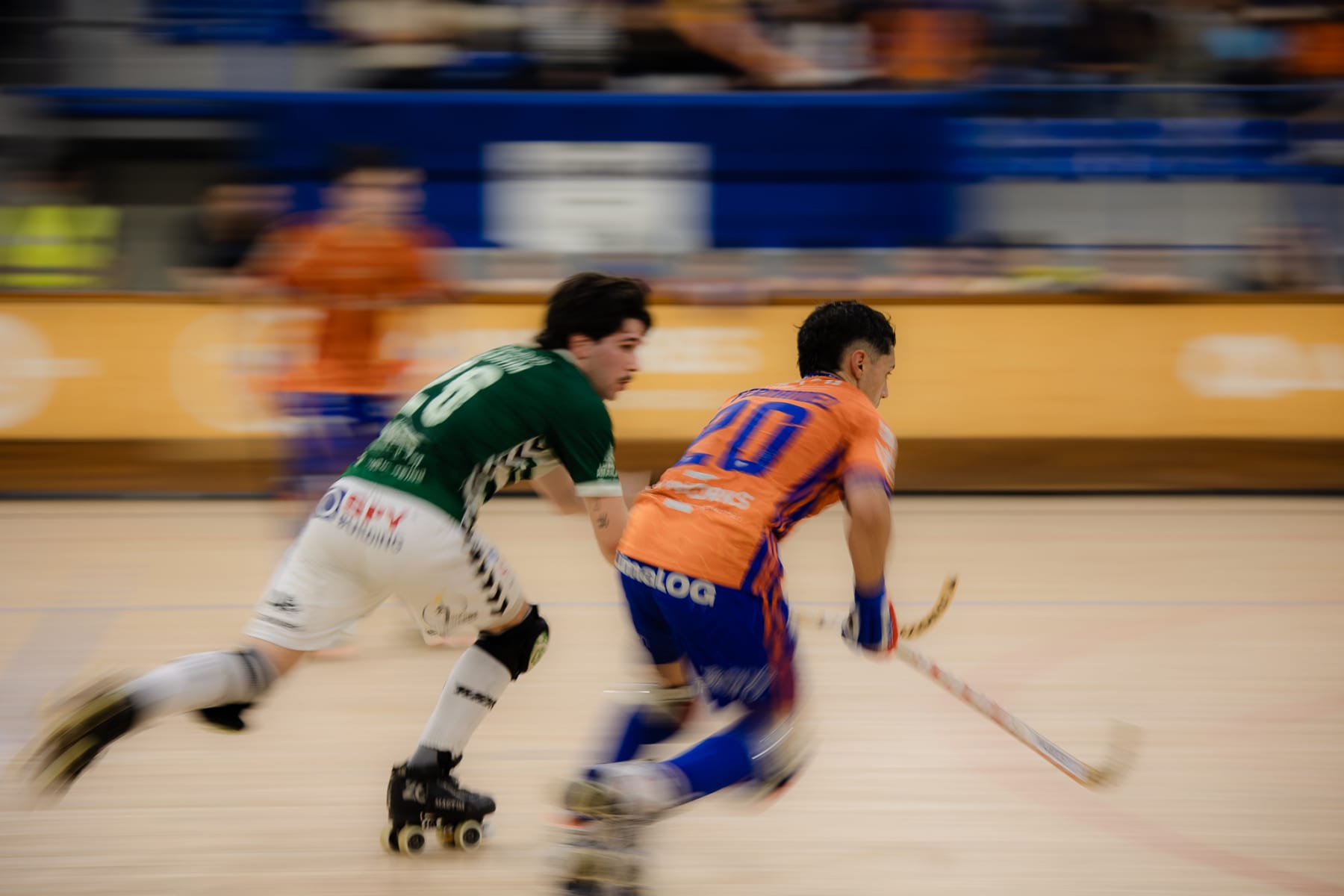Celebração num jogo de hóquei em patins