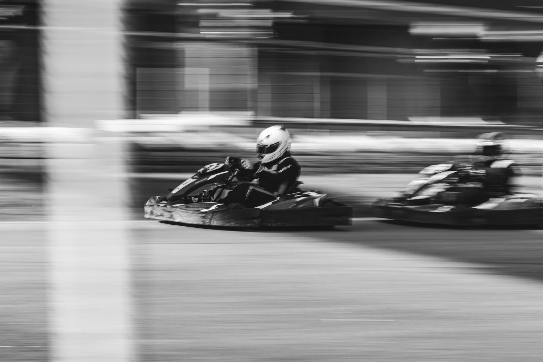 Cobertura fotográfica de um evento de karting