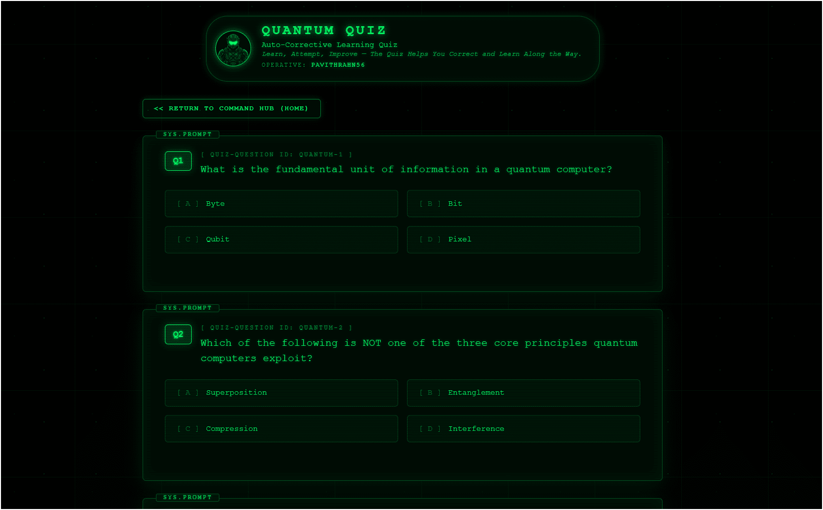 Quantum Quiz